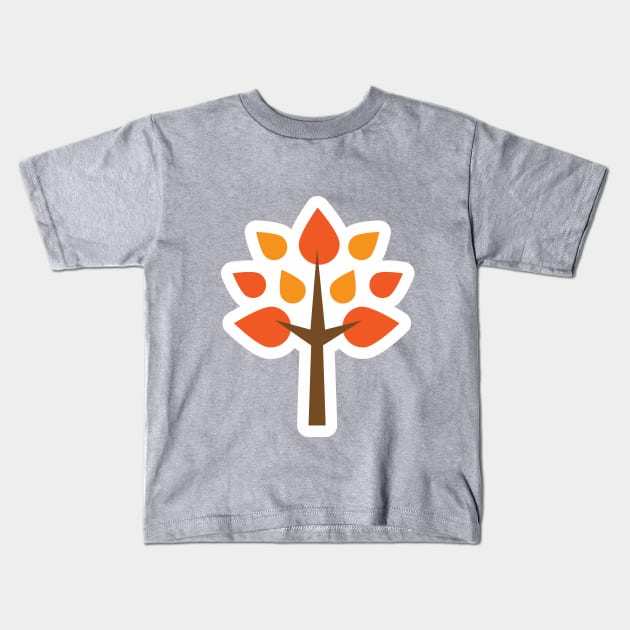 Cool graphic color tree plant print t-shirt Kids T-Shirt by Shopgrapher